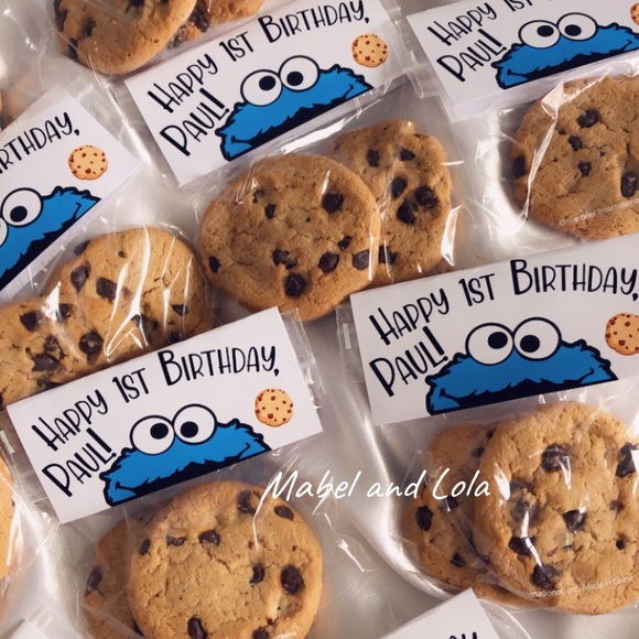 Cookie Monster Themed Birthday Party Favors (20) - Picture 1 of 4
